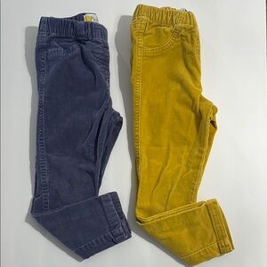 Mini Boden Kids 3Y Corduroy Pants Set - Blue and Yellow
